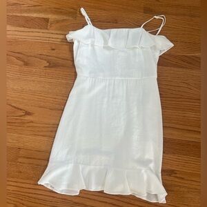 francesca’s white ruffle dress